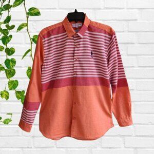 US POLO ASSN. Men's Casual Shirt Button Front Long Sleeves Tailored Fit Size XXL